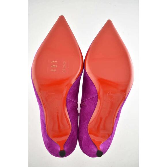 Christian Louboutin So Kate Booty 55 Richelieu Pink Purple Ankle Heel Bootie 36 - Picture 8 of 8